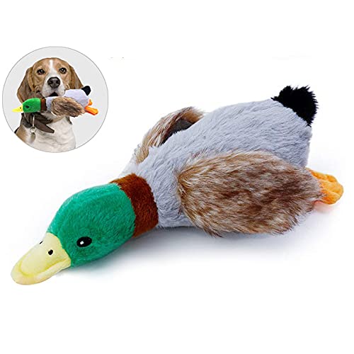 Dog Squeaky Toys, Quacking Mallard Duck Pet Dog Toy, Squeaky Dog Toy, Plush Puppy Dog Chew Toy Suitable for Small Medium Dogs - PawsPlanet Australia