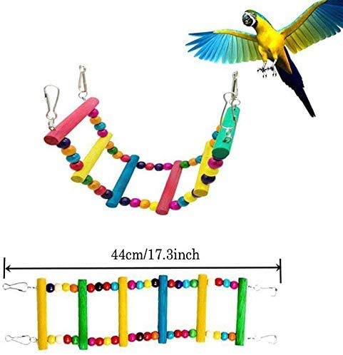 Wonninek 7 Pcs Bird Toys Bell Toys Hanging Swing Shredding Chewing Perches Parrot Toy Parrot Bite Toy For Budgie Parakeet Cockatiel Macaw - PawsPlanet Australia