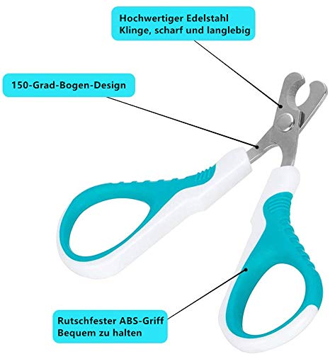 VOARGE Professional dog and cat claw care claw scissors, cat nail clippers, pet professional claw scissors, unique 30 degree stainless steel blade cutting head, ideal for small dogs, puppies, cats - PawsPlanet Australia