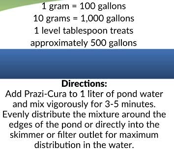 PRAZI-CURA PRAZIQUANTEL - 50 Gram Fish Treatment – Ultra-Efficient Fish Treatment Powder for Gold, Koi & Tropical Fish - Pond Water Conditioner for Freshwater & Saltwater - PawsPlanet Australia