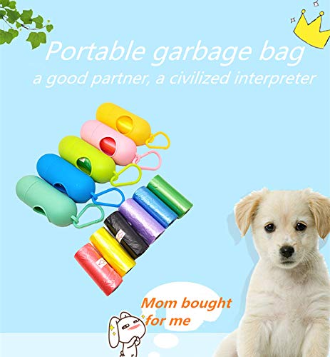 Mingjia 4 Colorful Poop Bag Dispenser and 4 Roll (60 Bags) Leak Proof Dog Poop Bags 100% Biodegradable & Compostable - PawsPlanet Australia