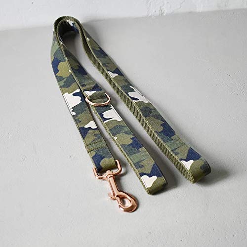 Stylish Handmade Camouflage Bow Collar & Lead Set - Dog Bowtie Collar and Lead - Detachable Bow Tie with Elastic Straps - Adjustable Collars for Dogs and Cats (Large) Large - PawsPlanet Australia