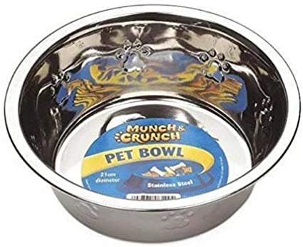 PSM Stainless steel pet food bowl set, dog feeding bowl, water bowl for pet, dog food bowl, pet bowl, pet product, SET OF TWO DOG BOWLS, DURABLE - PawsPlanet Australia