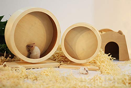 JEMPET Hamster Silent Running Exercise Wheels,Made of Wood S - PawsPlanet Australia