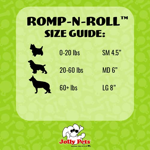 Jolly Pets Romp-n-Roll Rope and Ball Dog Toy 4.5 Inches/Small Blue - PawsPlanet Australia