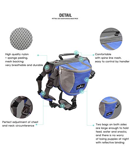 [Australia] - PETTAIL Hound Dog Saddlebags Hiking Gear Equipment Backpack Lightweight for Tactical Training, Travel Small Orange 