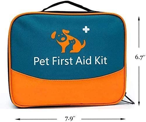 Pet First Aid Kit, Veterinary First Aid Bag for Dogs, Cats, Rabbits, Animals, Includes Otoscope, Thermometer, Pet Food, Perfect for Home Care and Outdoor Emergencies - PawsPlanet Australia