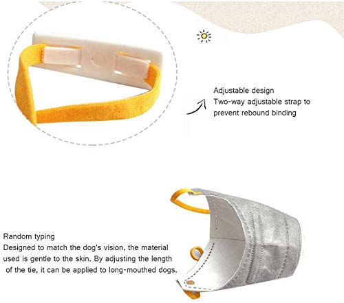 [Australia] - PeSandy Adjustable Dog Respirator Mask, 3 PCS Breathable Dog Muzzle Protective Mask for Small to Large Dogs Filter Air Pollutants Anti Fog/Anti Dust/Anti Secondhand Smoke, Pet Respirator Mask S 
