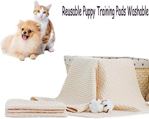 Washable Puppy Training Pads, Reusable Super Absorbency Travel Dog Pads Dogs Incontinence Pads, 4 Layers Soft Cotton Blend Pee Pads (50cm*70cm) - PawsPlanet Australia