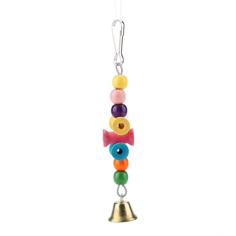TOPINCN Bird Swing Toy Colorful Wooden & Metal Bells Parrot Cage Hanging Swing Toys Decoration Pet Supplies 6Pcs/Set - PawsPlanet Australia