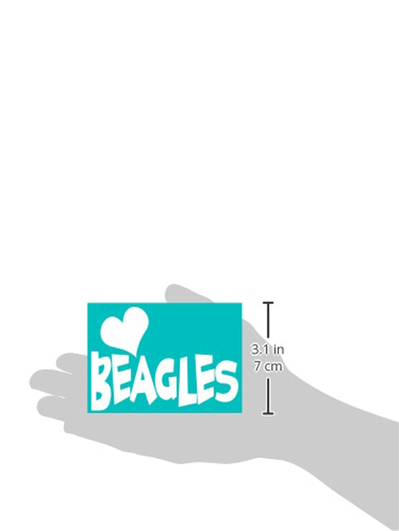 [Australia] - Imagine This Car Window Decal, Heart Beagles 