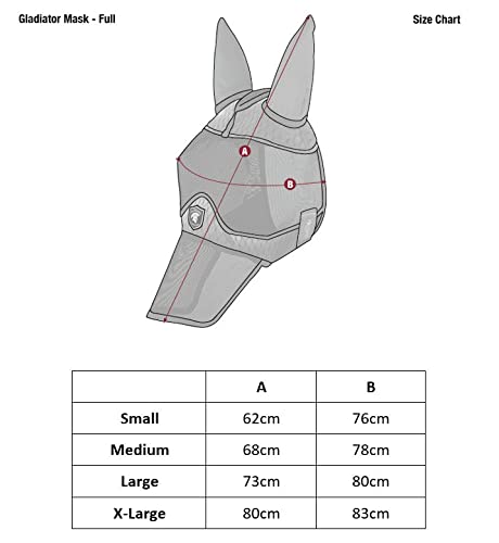 LeMieux Horse Gladiator Full Mask in Grey - 4 Way Stretch Lycra - Breathable Mesh - Small - PawsPlanet Australia