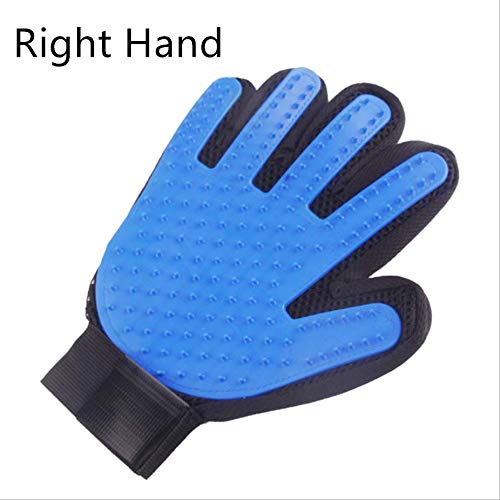 Pet Dog Cat Cleaning Deshedding Brush Bathing Hair Remover Brush Glove (1 Pair Left and Right Hand) (Blue) Blue - PawsPlanet Australia