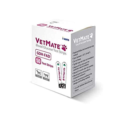 VetMate Dogs & Cats Diabetes Test Strips - 50 Count Strips Compatible with VetMate Diabetes Testing Kit - PawsPlanet Australia