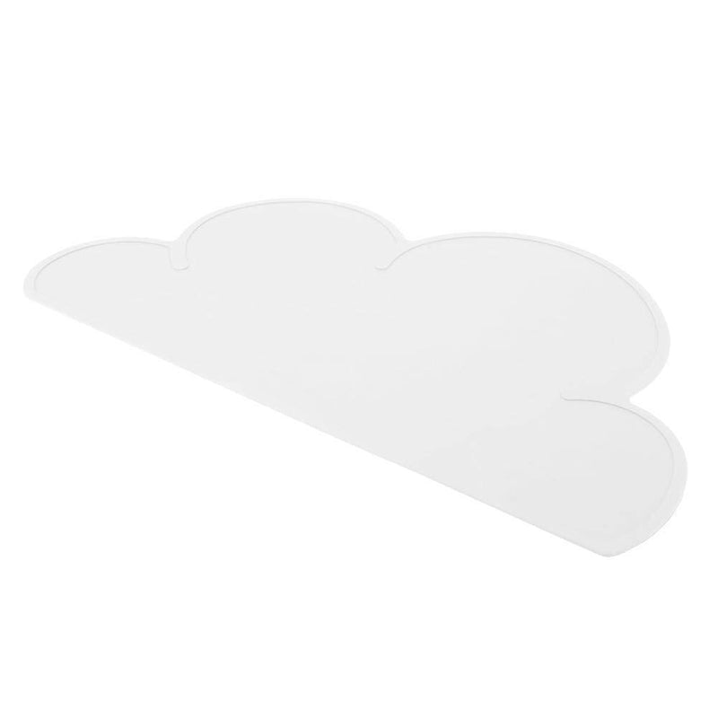 Feeding Mats, Cloud Shaped Silicone Food Water Feeding Dish Bowl Placemat for Pet Dog Puppy(White) White - PawsPlanet Australia