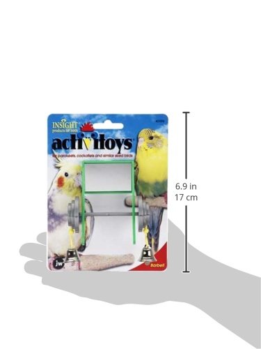 [Australia] - JW Pet Company Activitoy Barbell Small Bird Toy, Colors Vary 