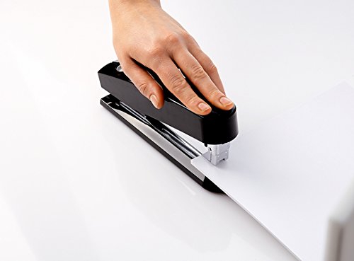 Novus B 7A comfort stapler (30 sheets stapling capacity, automatic function, incl. 200 staples) glossy gray - PawsPlanet Australia