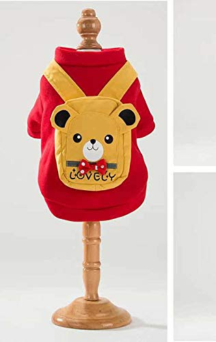 Khepri New pet hoodie spring and autumn early summer cat two-legged small dog Teddy puppy puppy clothing dog clothing (XL, red) XL - PawsPlanet Australia