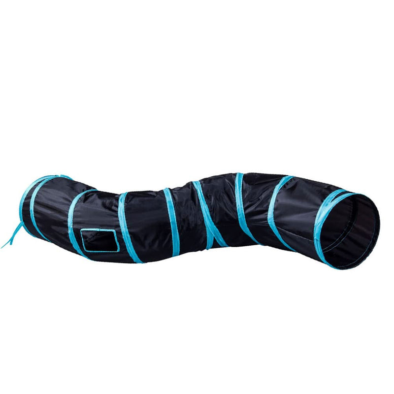 Alnicov Cat Tunnel Tube S-Shaped Tunnels 25x97cm Extensible Collapsible Cat Play Tent Interactive Toy Maze Cat House with Balls and Bells for Cat Kitten Kitty Rabbit Small AnimalBlue - PawsPlanet Australia