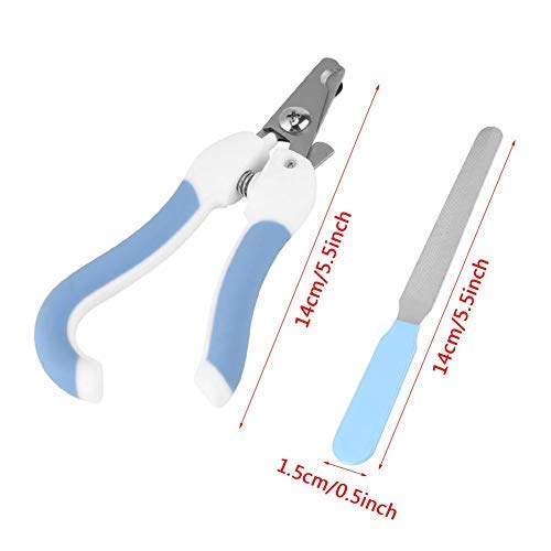 Cat Nail Clippers, Pet Dog Cat Claw Trimmer Stainless Steel Pet Nail Scissors with Professional Nail File Kit for Kittens Puppies Rabbits Other Small Pets [Blue] Fur & Claw Care Blue - PawsPlanet Australia