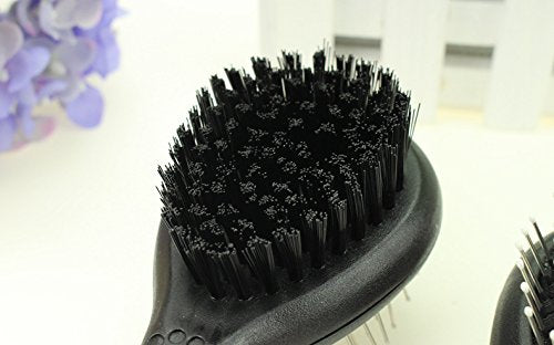 [Australia] - Fast and Good Professional Double Sided Pin & Bristle Combo Brush for Dogs & Cats, Grooming Comb for Cleaning Shedding & Dirt Short Medium or Long Hair+ Durable Slider Storage Bag Small 