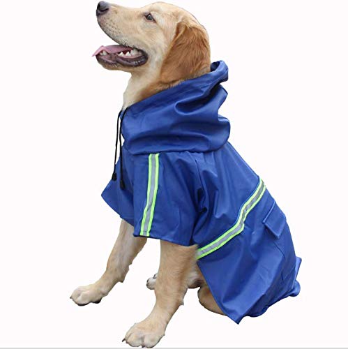 [Australia] - SAYGOGO-- Pet Raincoat /Ajustable Pet Fashion Waterproof Clothes / PU Waterproof Raincoat /Lightweight Rain Jacket Poncho  Hoodies for Small Medium 