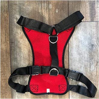 New G Line Red Dog Harness Breathable Comfortable Pet Vest Adjustable Soft Padded Dog Power Strap, size M - PawsPlanet Australia