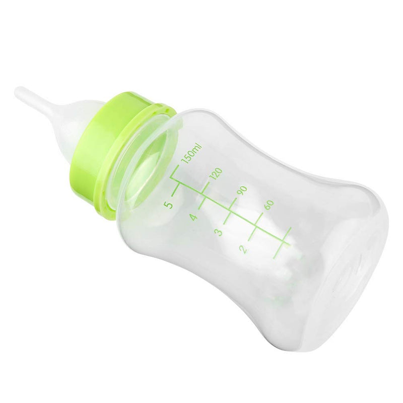 Oumefar 4pcs/ Set Pet Milk Bottle Silicone Transparent Durable Milk Nursing Care Bottle with Replacement Nipple Cleaning Brush Feeder for Newborn Pet Dog Cat 150ml - PawsPlanet Australia