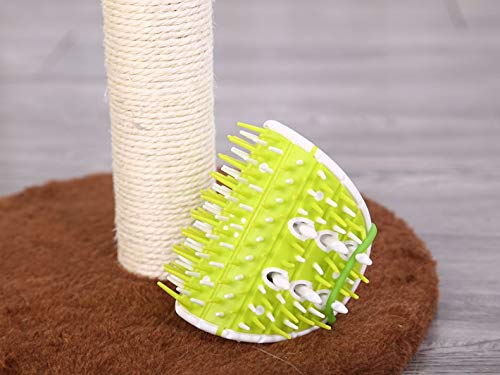 All for Paws 2 in 1 Corner Shelf pet Grooming Brush Back Scratcher Self Massage Tool for Long & Short Fur Kitten Cats Dogs with Massage Particles, Removes Loose Hair & Tangles,Skin Friendly 2 in 1Cat Corner Groomer - PawsPlanet Australia