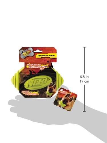 [Australia] - Nerf Dog Ridged Squeaker Football Single Green 