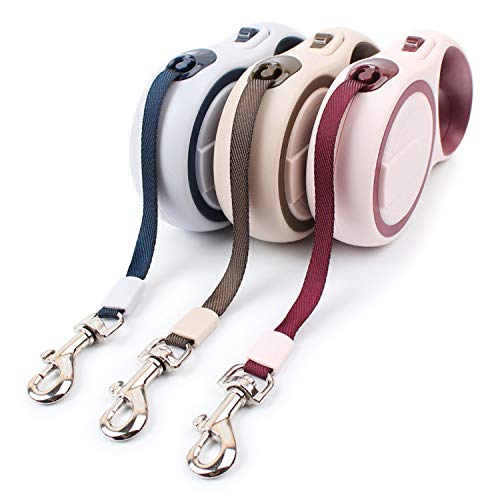 [Australia] - IPETTY Retractable Dog Leash, Backyard Use and Walking Dogs - Easy to Grip Handle - Pet Training Coffee 