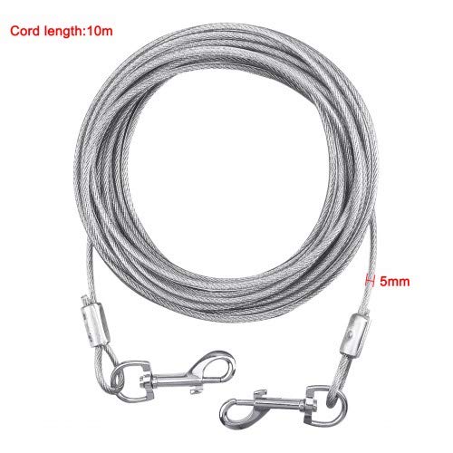 HQDeal 10ft (3 Meter) Dog Tie Out Cable, Tie-Out Cable for Dogs up to 176lbs, Suitable for All Breeds (Blue) - PawsPlanet Australia