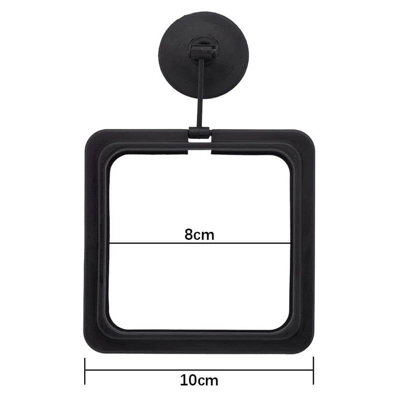 WanFengXue 2 Pcs Fish Feeding Ring Black 10cm Square Aquarium Fish Feeder with Suction Cups for Goldfish and Other Smaller Fish - PawsPlanet Australia