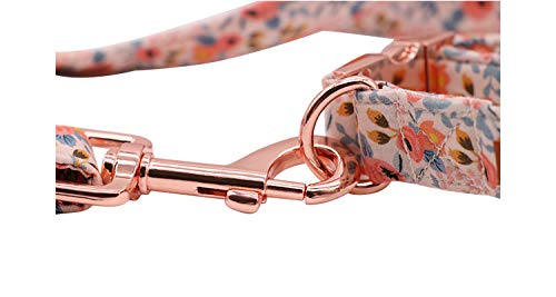 unique style paws Dog Leash with Comfortable Cotton Handle Leashes Durable Dog Leash for Small Medium to Large Dogs M Pink Rose - PawsPlanet Australia