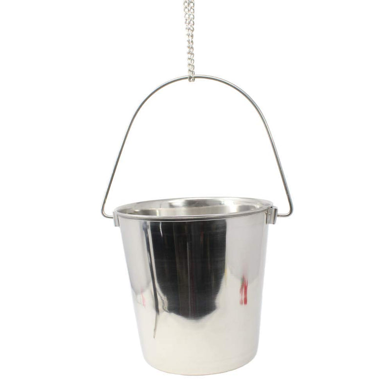 [Australia] - Bonka Bird Toys Stainless Steel Pails Round Top (4) Quart 