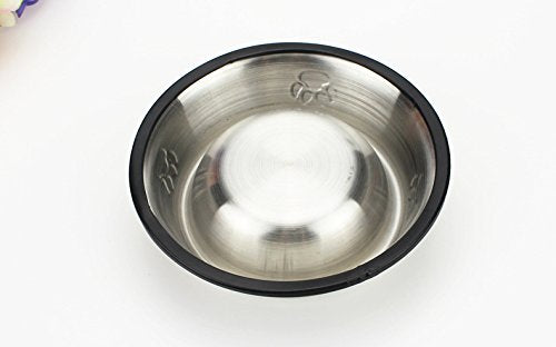 [Australia] - Bettli Pet Food Bowl Stainless Steel Non Skid Pet Paws Doodler Dish is Perfect for a Small Dog Cat Kitten Puppy (2 Bowls per Order) 