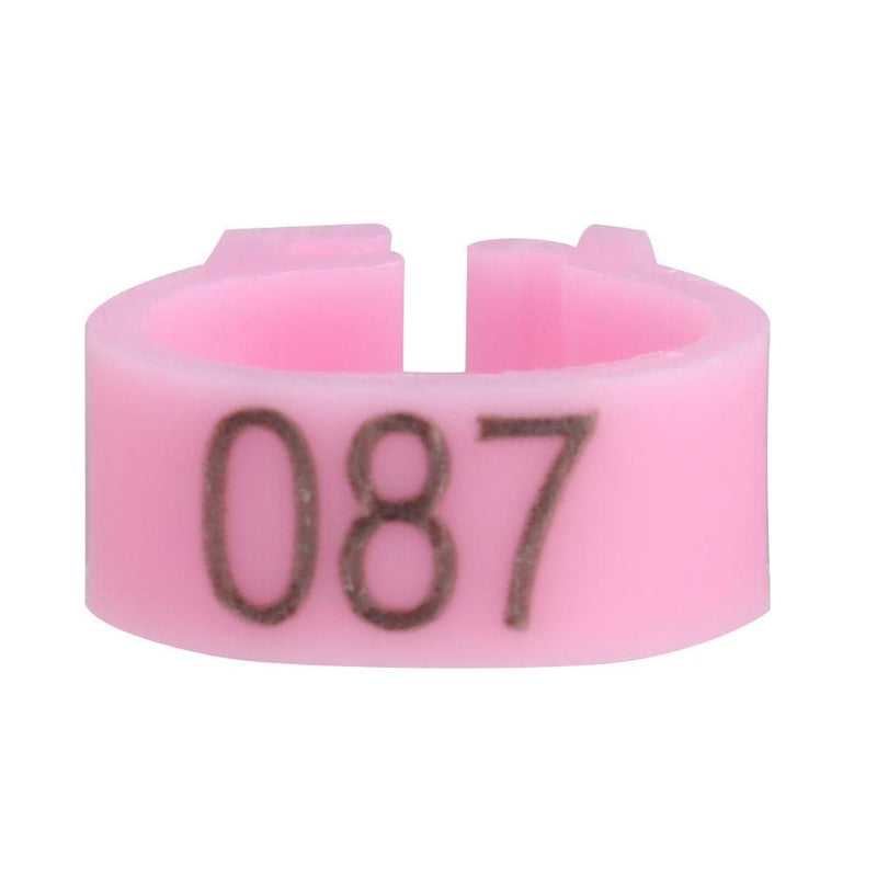 Hffheer Bird Leg Rings 8 mm Bird Leg Clip Rings Plastic Pigeon Leg Bands Numbered Leg Rings for Pigeon Parrot Chicks Duck (Pink) Pink - PawsPlanet Australia