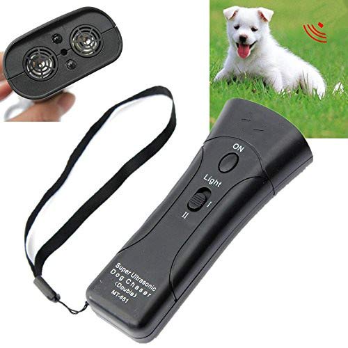 [Australia] - Sonic bee LED Ultrasonic Dog Chaser Aggressive Attack Repeller Trainer Flashlight Effective Barking Stop Device 