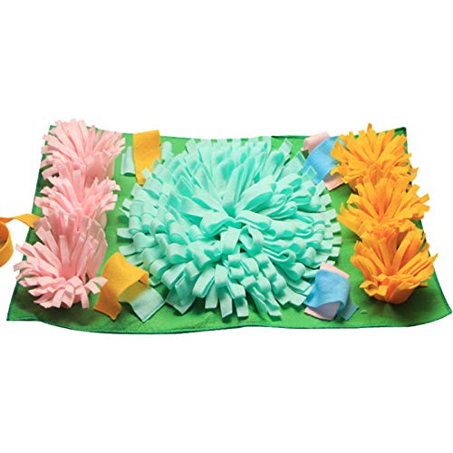 vocheer Dog Snuffle Mat, Pet Feeding Mat Dog Training Pad Sniffing Mat,Encourages Natural Foraging Skills for Stress Release, 45 * 75cm, Green - PawsPlanet Australia