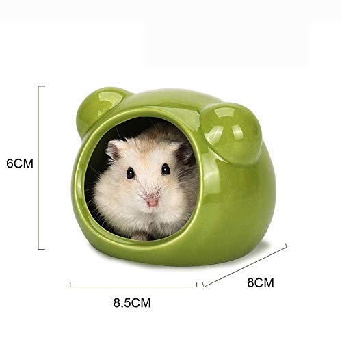 gutongyuan Small Animal Ceramic Critter Bath, Ideal for Dwarf Hamsters and Gerbils, Pet Hideout Hut Cave Bear - PawsPlanet Australia