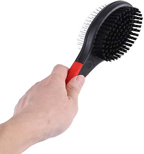 Smileuep Double Sided Cat Grooming Brush, 2 Sided Soft Cat Brush, Pet Grooming Comb for Short Haired Cats and Dogs Double-Sided - Large - PawsPlanet Australia