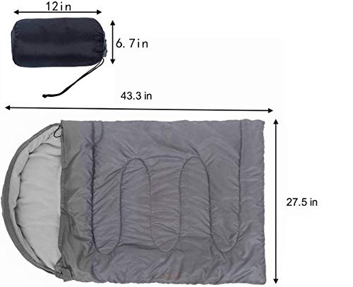 [Australia] - Cheerhunting Dog Sleeping Bag Waterproof Travel Large Portable Dog Bed with Storage Bag for Indoor Outdoor Warm Camping Hiking Backpacking L Grey 