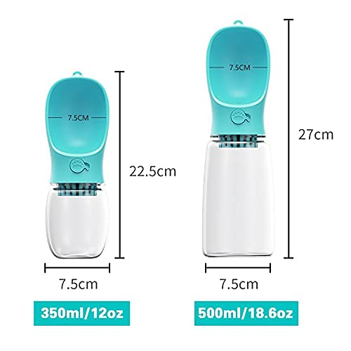 AS Pets Portable Dog Water Bottle 350ml, Pet Water Dispenser, Pets Water Bottle Suitable for Walking Drinking, Antibacterial Leak Proof Dog Travel Drink Bowl, Pet Outdoor Cup Dog Gift (350ml, Blue) - PawsPlanet Australia