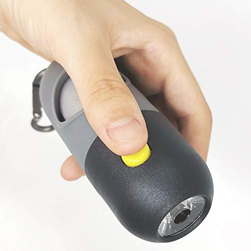 Dog Poop Bag Dispenser with Built-in LED Flashlight and Metal Clip for Leash, Pet Waste Bag Holder, Dog Walking Accessory, Black - PawsPlanet Australia