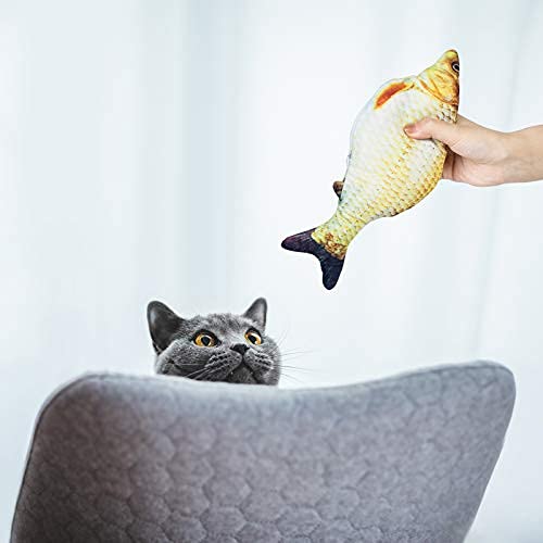 Hywean 2 Pack Catnip Fish Toys for Cats, Realistic Plush Funny Fish Toys Simulation Interactive Toys for Indoor Cats Pets, Perfect for Biting, Chew and Kicking (Color mixing) Color mixing - PawsPlanet Australia