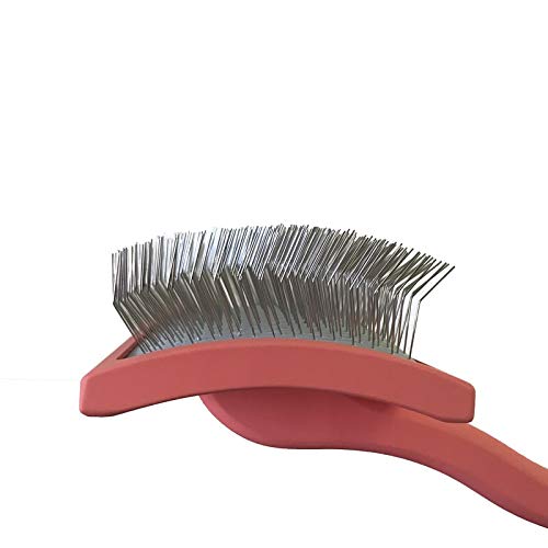 Chris Christensen Big G Dog Slicker Brush, Groom Like a Professional, Fluff Detangle Style, Saves Time Energy, Coral, Large L - PawsPlanet Australia