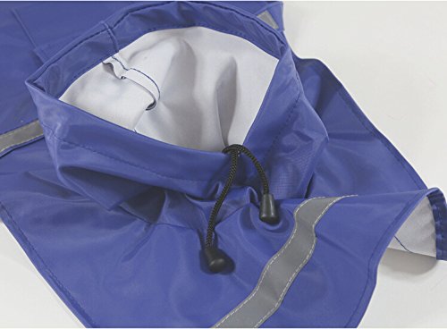 OCSOSO Pet Rainy Days Slicker Pet Jacket with Reflective Strip, Blue Orange,XXS,XS,S,M,L,XL,XXL. S - PawsPlanet Australia