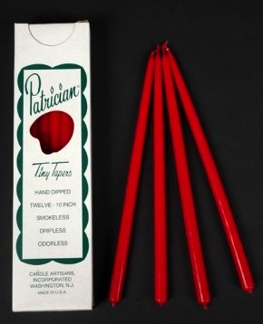 D'light Online Patrician 10 Inch Hand Dipped Skinny Taper Candles (Set of 12, Red) Set of 12 - PawsPlanet Australia
