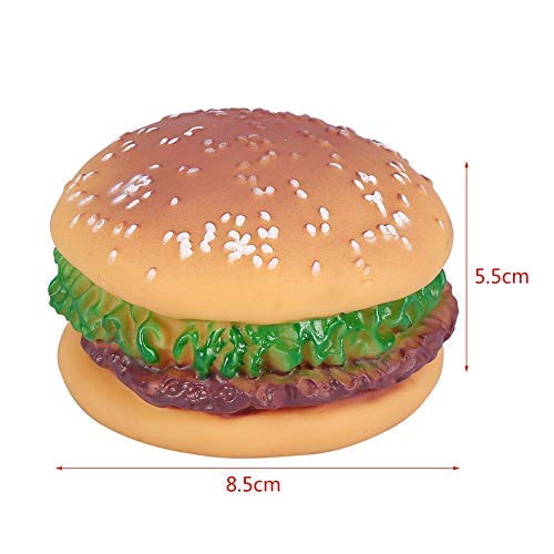 Pet Hamburger Chew Toys Hamburger Shaped Food Toy Squeaky Sound Toy Dogs Puppy Chew Toy for Dogs Pet - PawsPlanet Australia