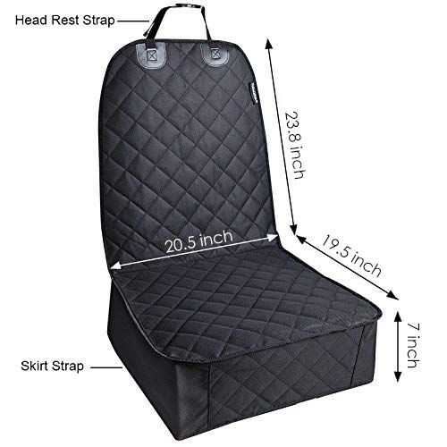 [Australia] - URPOWER Pet Front Seat Cover for Cars 100%waterproof Nonslip Rubber Backing with Anchors, Quilted, Padded, Durable Pet Seat Covers for Cars, Trucks & SUVs 